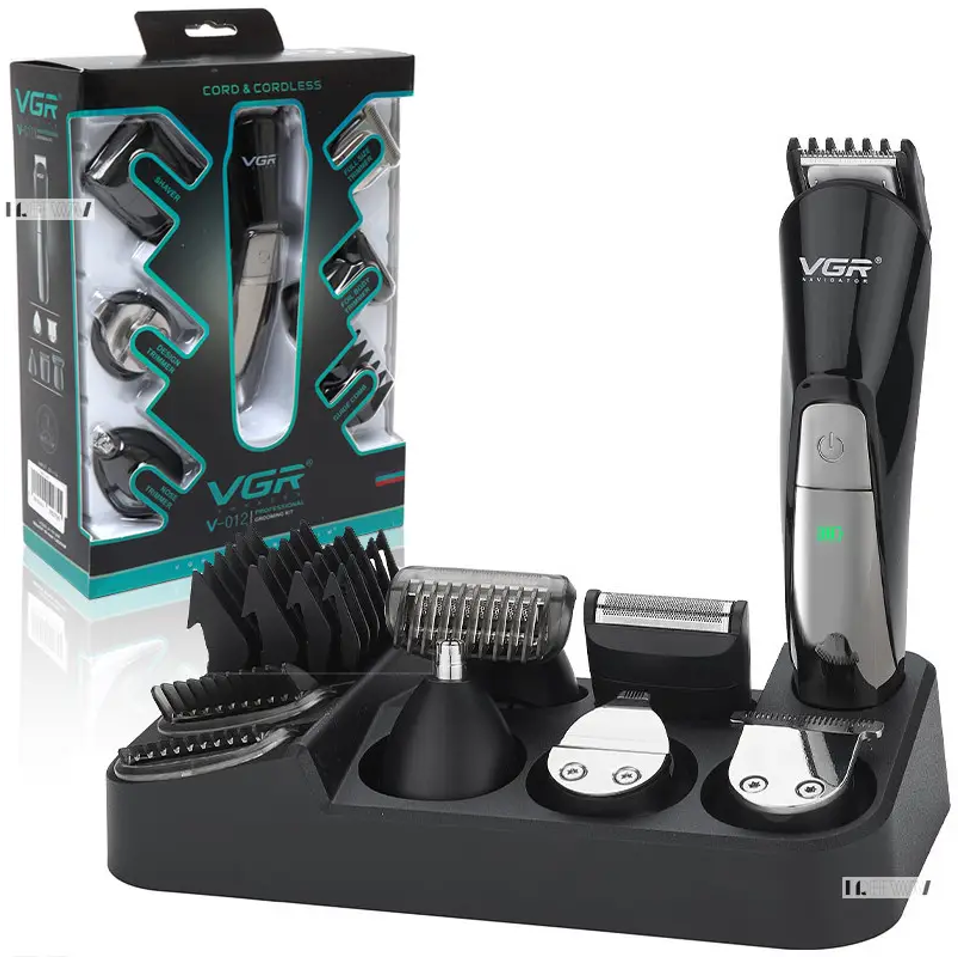 Машинка для стрижки VGR Trimmer Set аккумуляторная Черный - фото 7