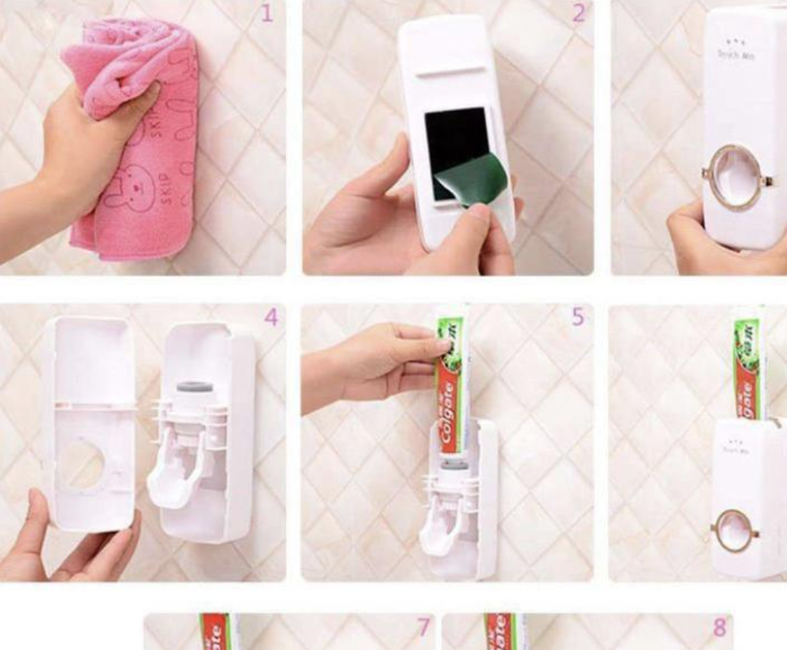 Держатель зубных щеток Toothpaste Dispenser с автоматическим дозатором для зубной пасты (00177) - фото 4