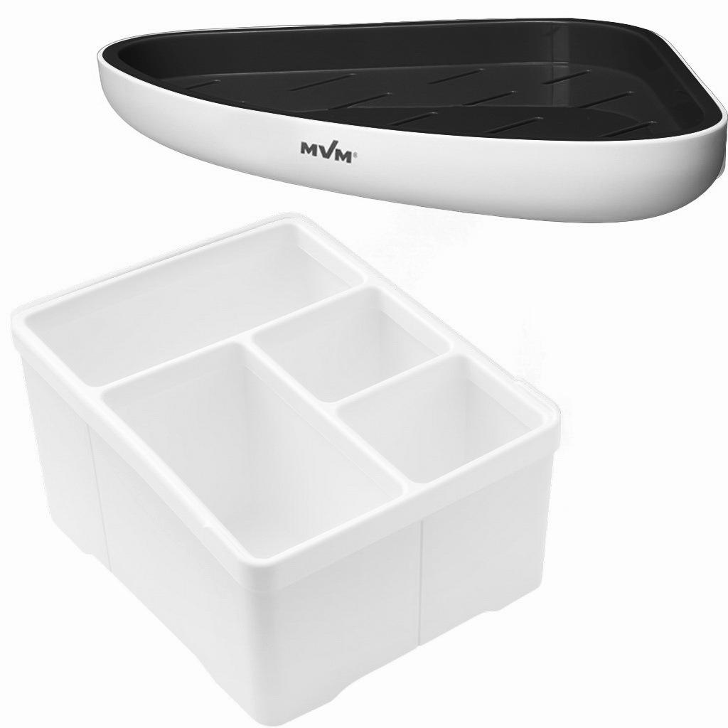 Набір аксесуарів для ванної MVM №10 MVM-MH-10 white/black Білий (211748)