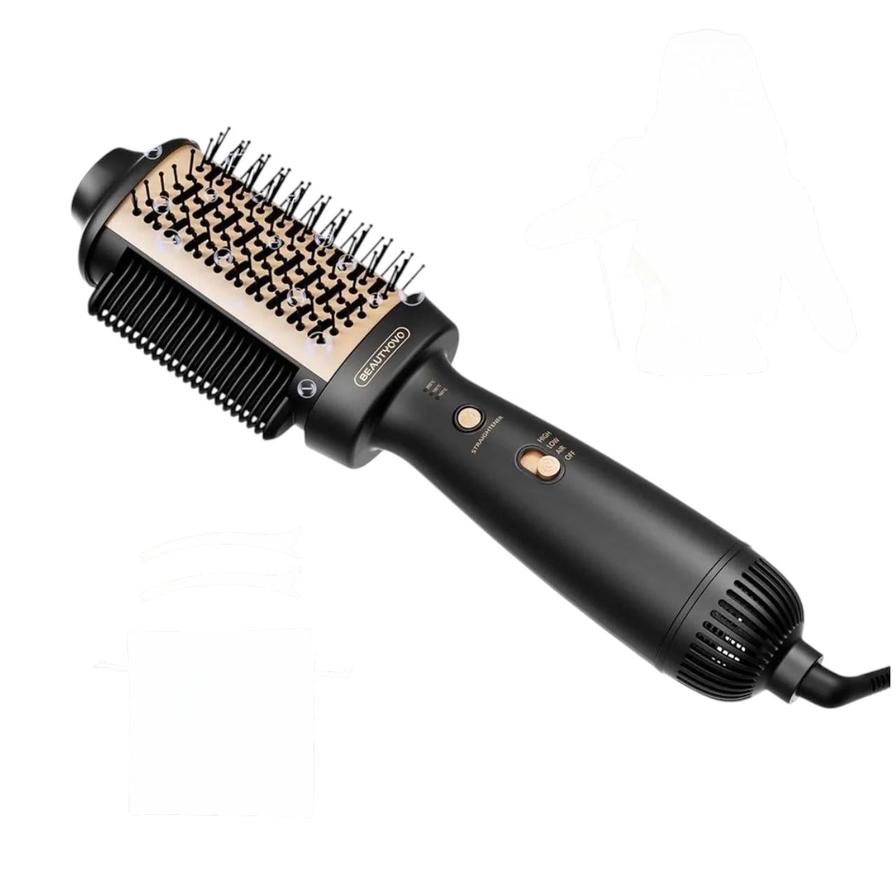 Фен-щітка для волосся Beautyovo Hot Air Brush Black/Champagne (34714736) Фен-щітка для волосся Beautyovo Hot Air Brush Black/Champagne (34714736)