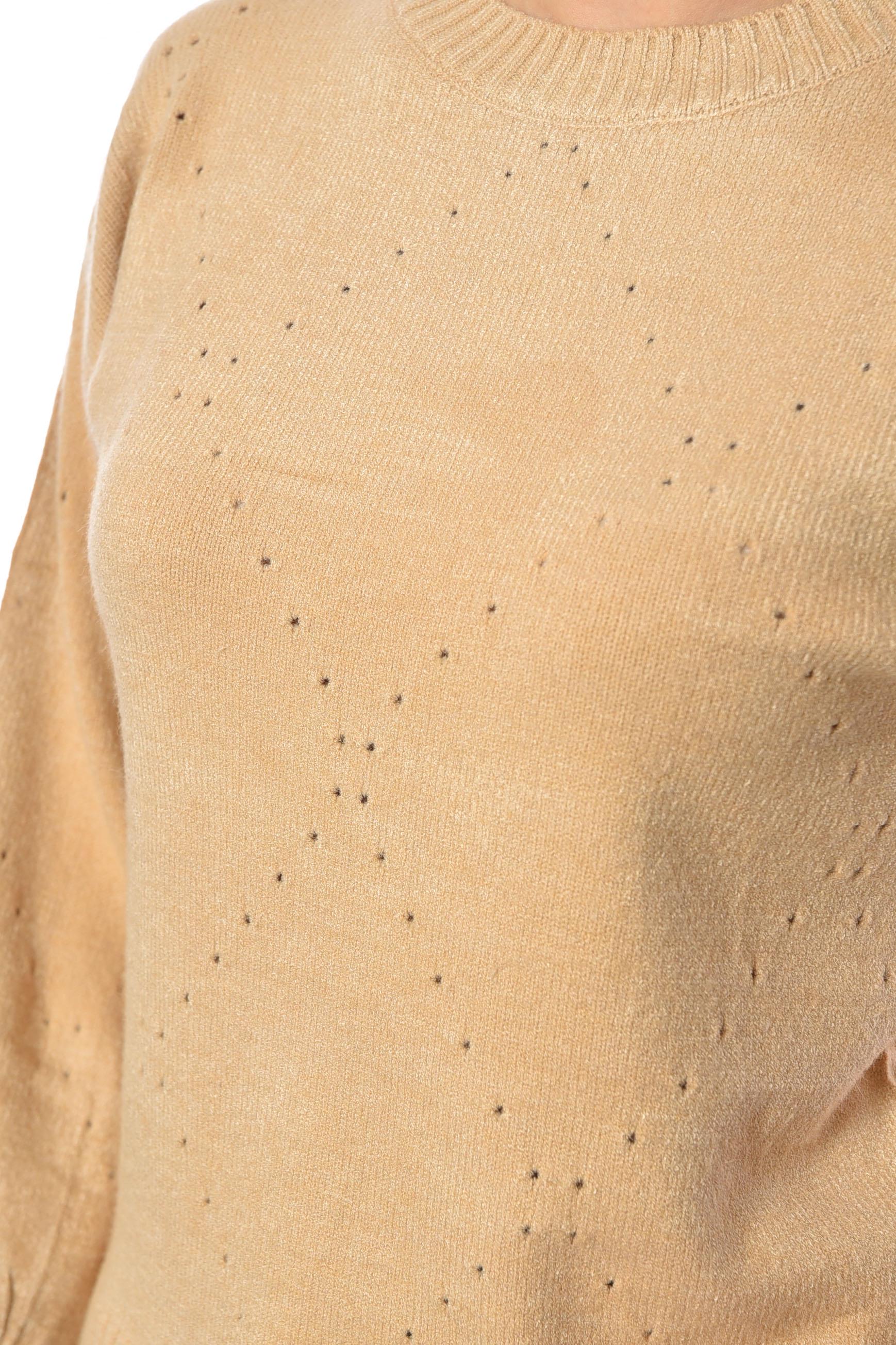 Свитер женский L Бежевый (192112) - фото 4 Свитер женский L Бежевый (192112) - фото 4