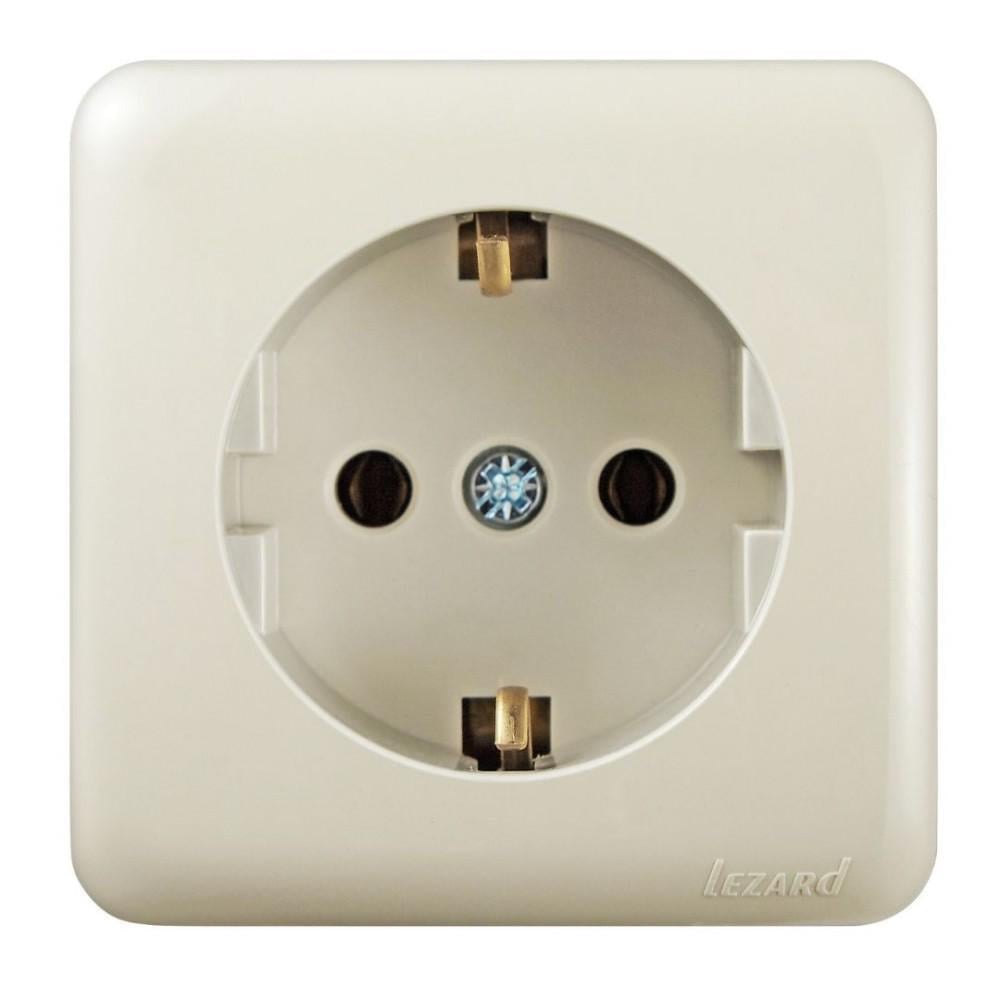 Розетка Viola 751-0300-122B 1-я с/з Кремовый (00000039466)