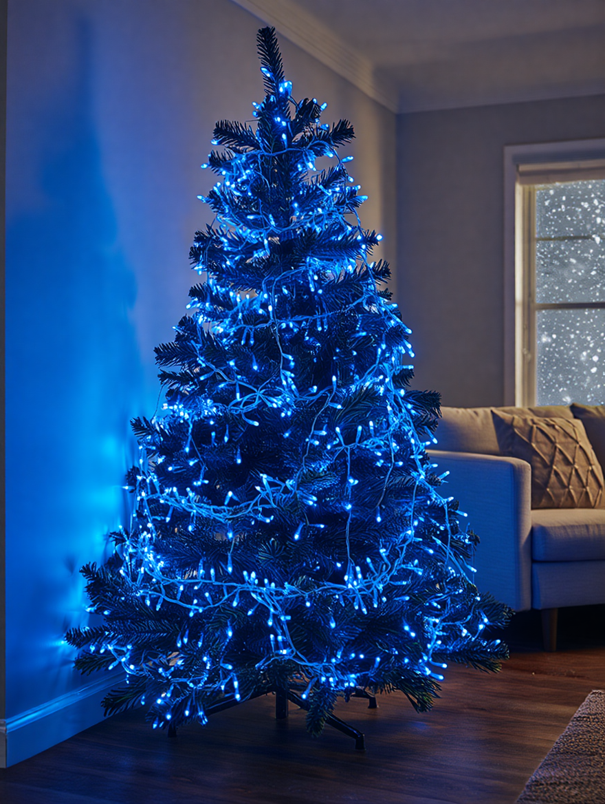 Гірлянда вулична Різдвяна фея CF500L50MWBL 50 м 500 LED Білий/Синій (29912850) - фото 4 Гірлянда вулична Різдвяна фея CF500L50MWBL 50 м 500 LED Білий/Синій (29912850) - фото 4