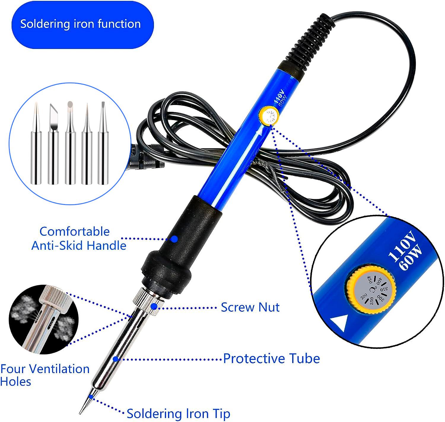 Паяльний набір у пеналі 60W 200-450 °C жала 900М/тестер/олово/каніфоль/інструменти (2000996194323) - фото 3 Паяльний набір у пеналі 60W 200-450 °C жала 900М/тестер/олово/каніфоль/інструменти (2000996194323) - фото 3