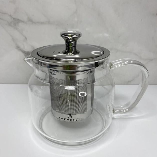 Заварювальний чайник із ситом Edenberg EB-19032 800 мл (2530557527) - фото 4 Заварювальний чайник із ситом Edenberg EB-19032 800 мл (2530557527) - фото 4
