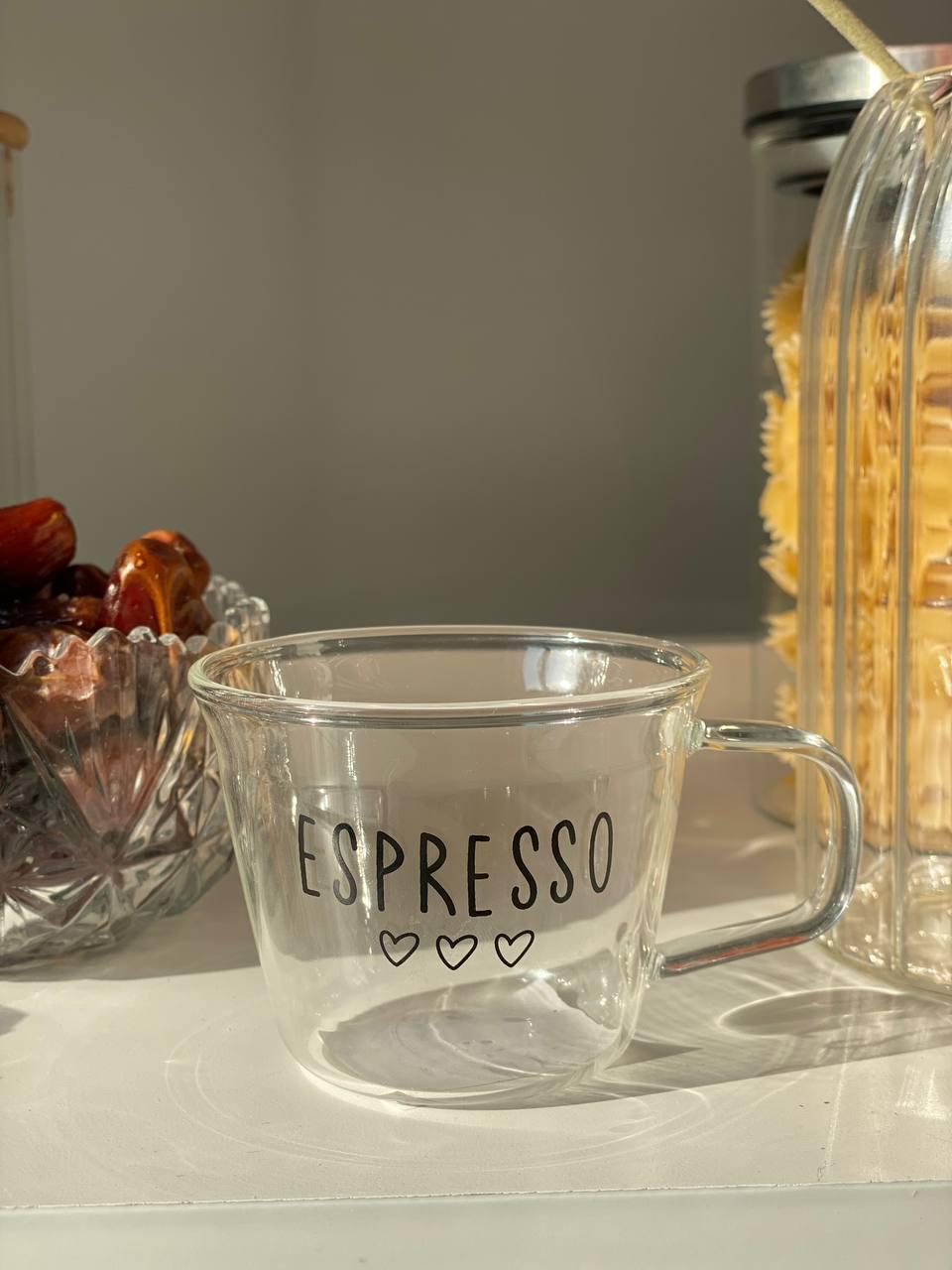 Чашка Olens Espresso скло 150 мл Прозорий (102-802) - фото 1 Чашка Olens Espresso скло 150 мл Прозорий (102-802) - фото 1