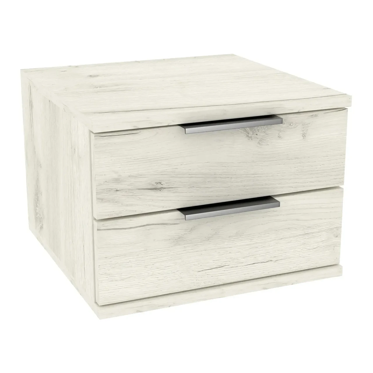 Тумба навесная прикроватная Kontinent Kristal 40х40х29 см Дуб Крафт Белый (58002025) - фото 2