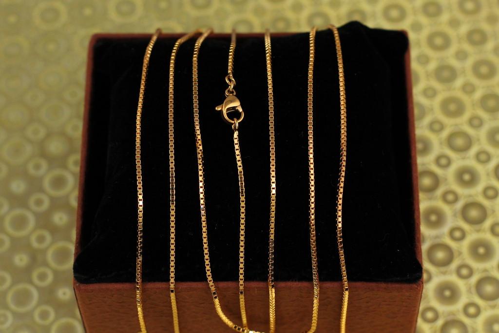Цепь Xuping Jewelry венецианское плетение 50 см 1 мм Золотистый (2133035194)