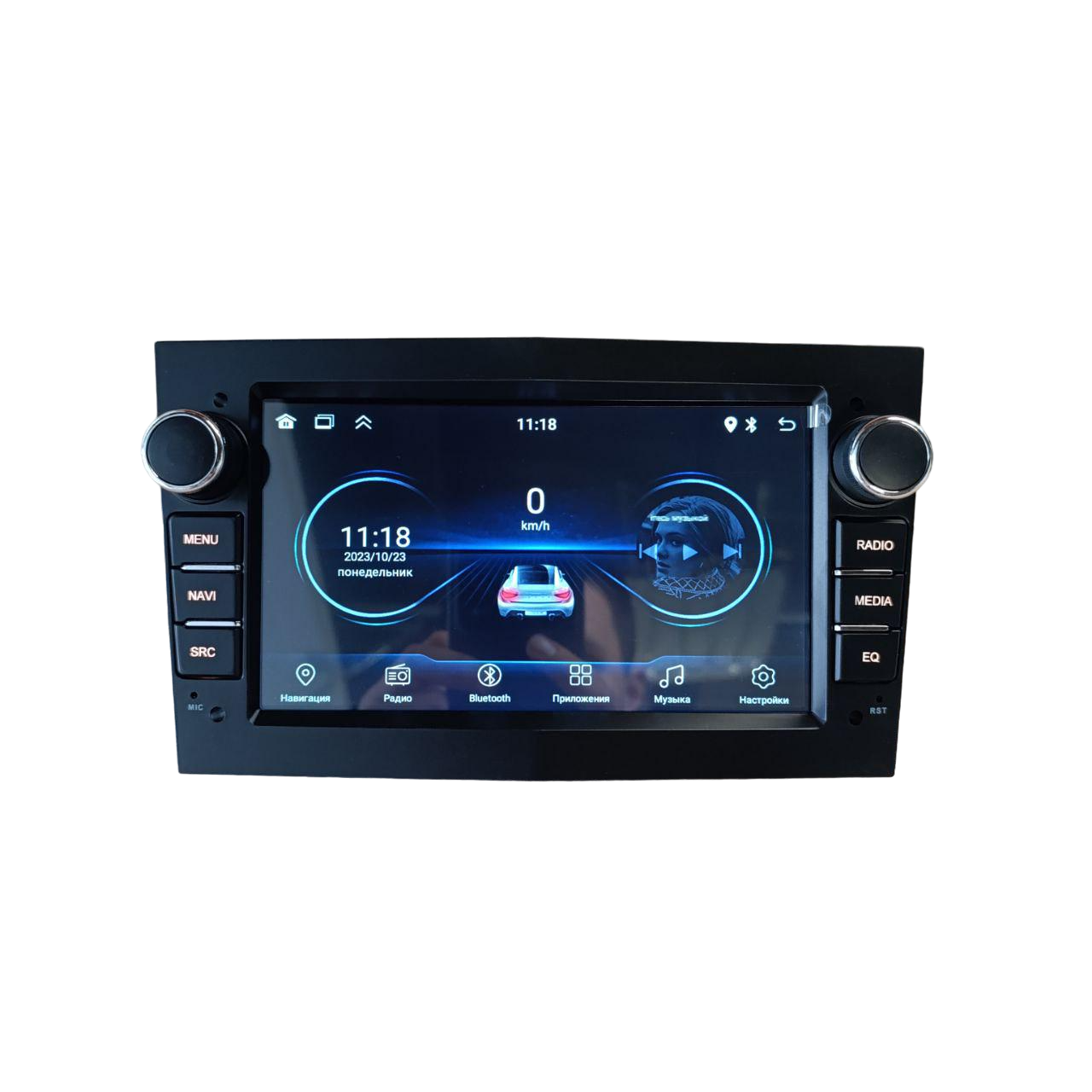 Автомагнітола штатна MEKEDE для Opel Corsa/Astra/Vectra Android /GPS/WiFi/USB 2/32 ГБ Black