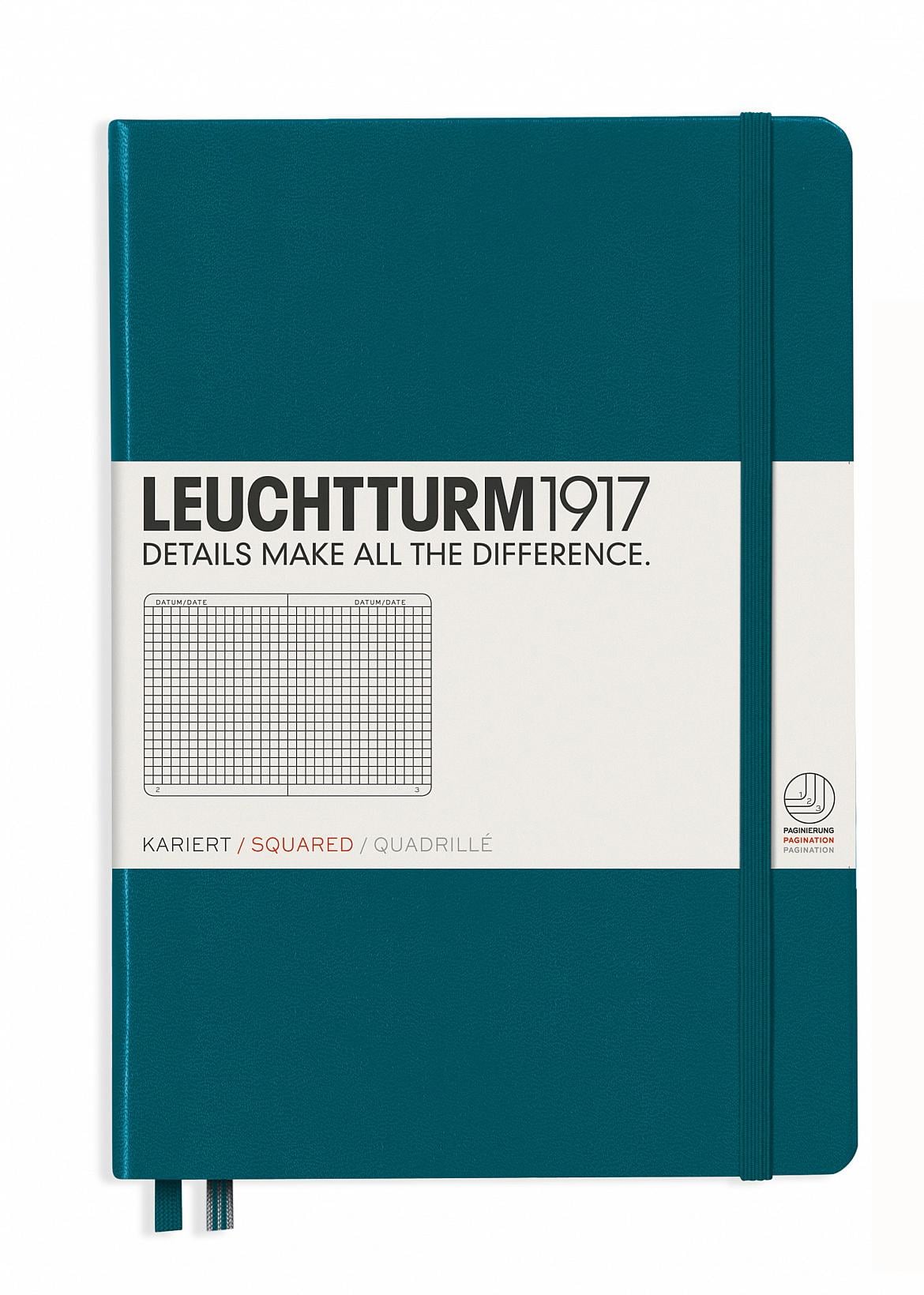 Блокнот Leuchtturm1917 средний тихоокеанский клетка Зеленый (359693)
