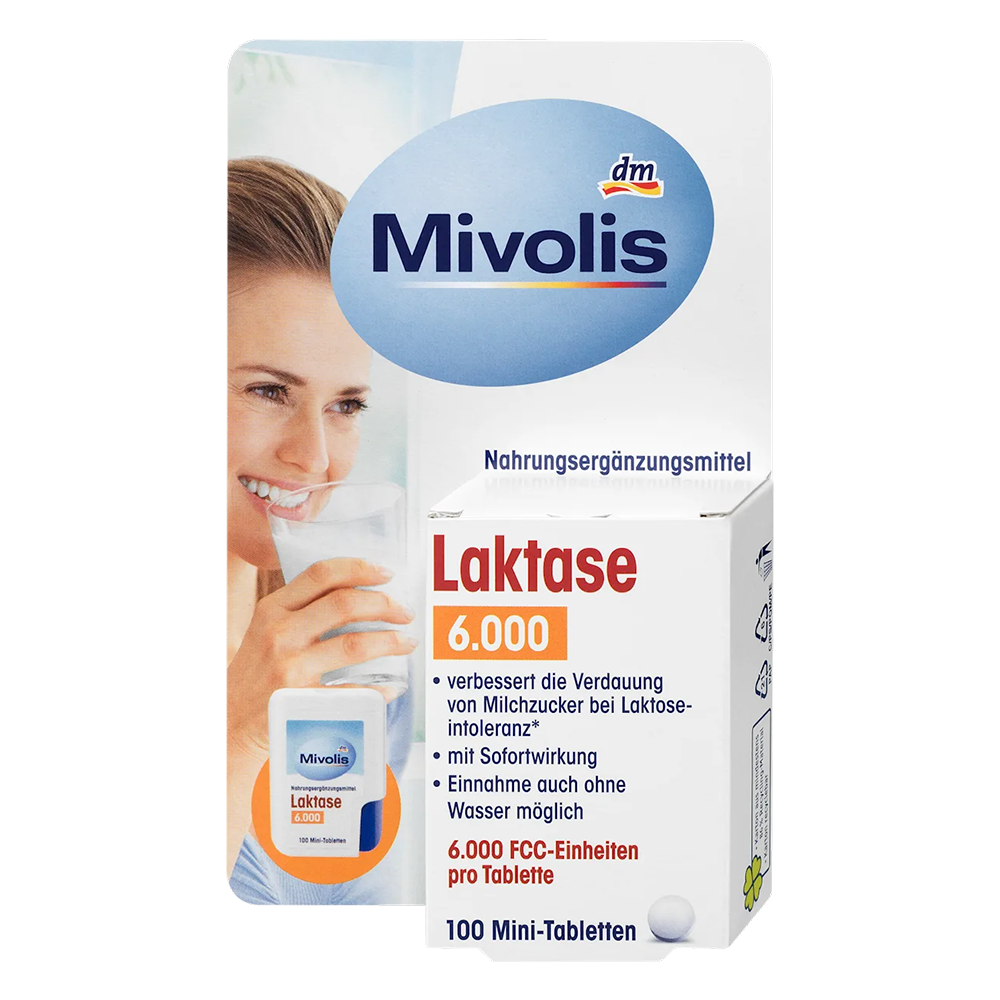 Биологически активная добавка Mivolis Laktase 6000 100 шт. (EPI-15102025-1347)