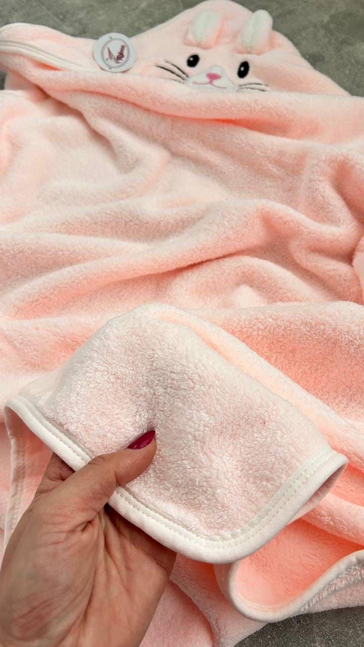 Рушник дитячий для купання Куток до 6 років з мікрофібри Рожевий (К8000-4) - фото 3 Рушник дитячий для купання Куток до 6 років з мікрофібри Рожевий (К8000-4) - фото 3