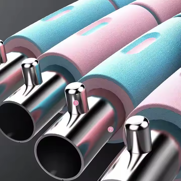 Обруч для гімнастики метал/неопрен 8 секцій D 99 см Рожевий/Бірюзовий (2521084920) - фото 8