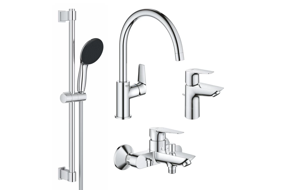 Набір змішувачів для ванної кімнати та кухні Grohe QuickFix Start Edge UA202501SK (23289181)