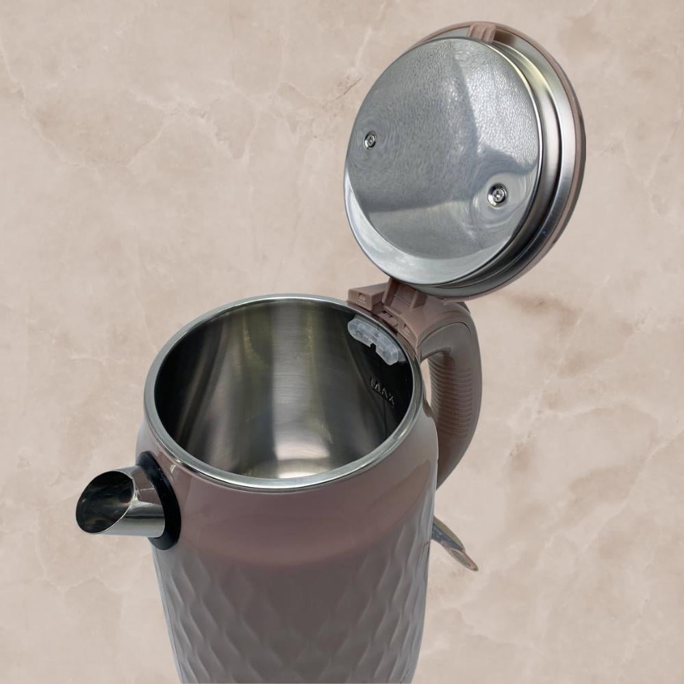 Електрочайник Hoffmans Electronics HM-2542 2000W 2,5 л Бежевий (120.1873) - фото 4