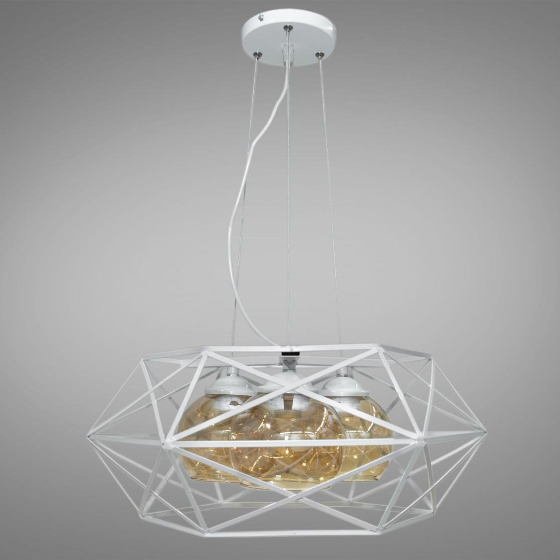 Люстра підвісна Diasha Лофт 8930-3WH Білий