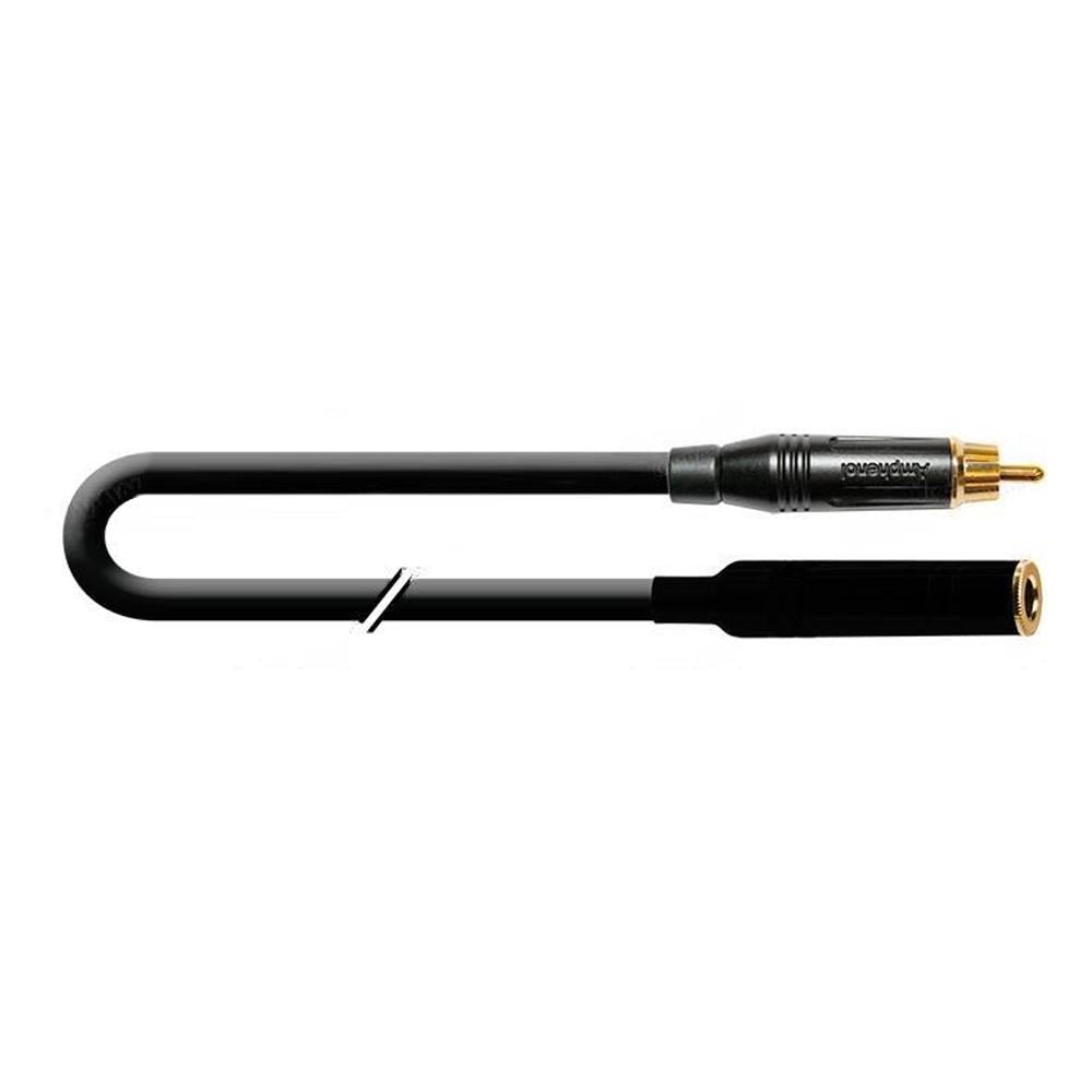 Аудиокабель переходящий Jack 6,3 RCA D 6 мм 2 м Черный (1T-AIC74-02)