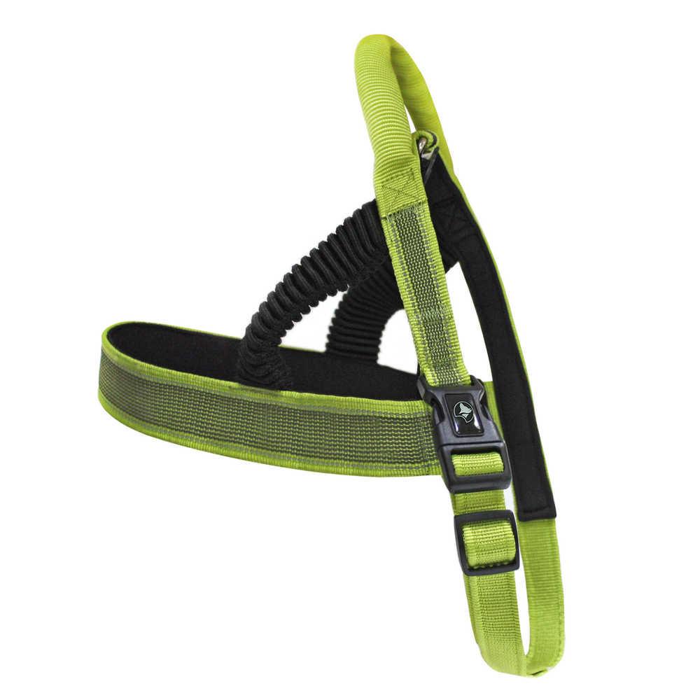Шлейка для собак нейлоновая Croci HIKING ANTISHOCK 54-60х1,5 см Зеленый
