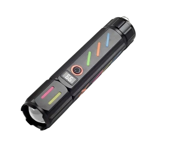 Фонарь ручной с флуоресцентной окраской PM30-TG 530 белый лазерный светодиод индикация заряда/zoom/Power Bank Черный (2858695492)