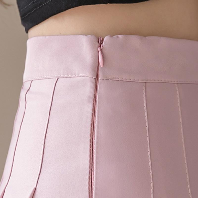 Спідниця плісирована з шортиками M Пудровий (10978443) - фото 4 Спідниця плісирована з шортиками M Пудровий (10978443) - фото 4