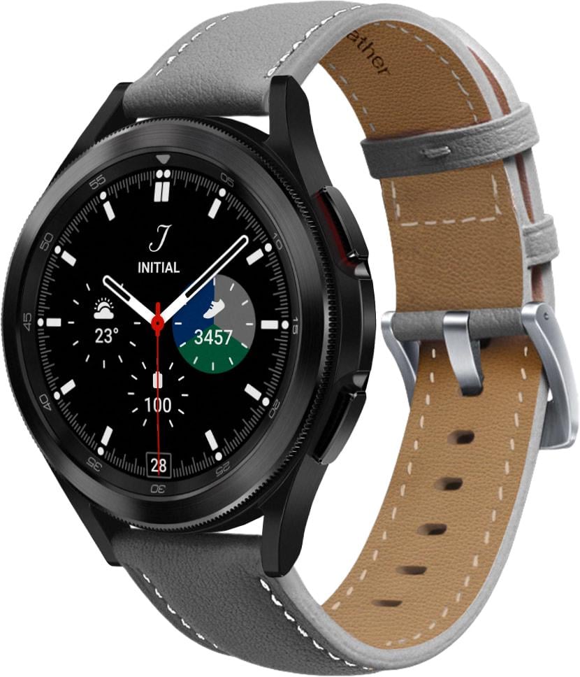 Ремешок кожаный Folsa для Galaxy Watch 4 Classic 46 мм Grey (31519-33)