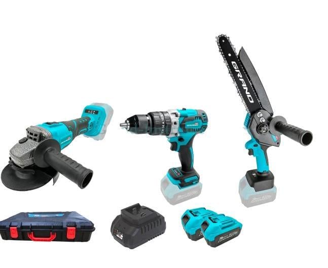 Набір інструментів акумуляторних Grand № 3 G (МШУ-20BL/PRO+ДА-20/13UBL+АПЦ-20V/8"-4) - фото 14 Набір інструментів акумуляторних Grand № 3 G (МШУ-20BL/PRO+ДА-20/13UBL+АПЦ-20V/8"-4) - фото 14