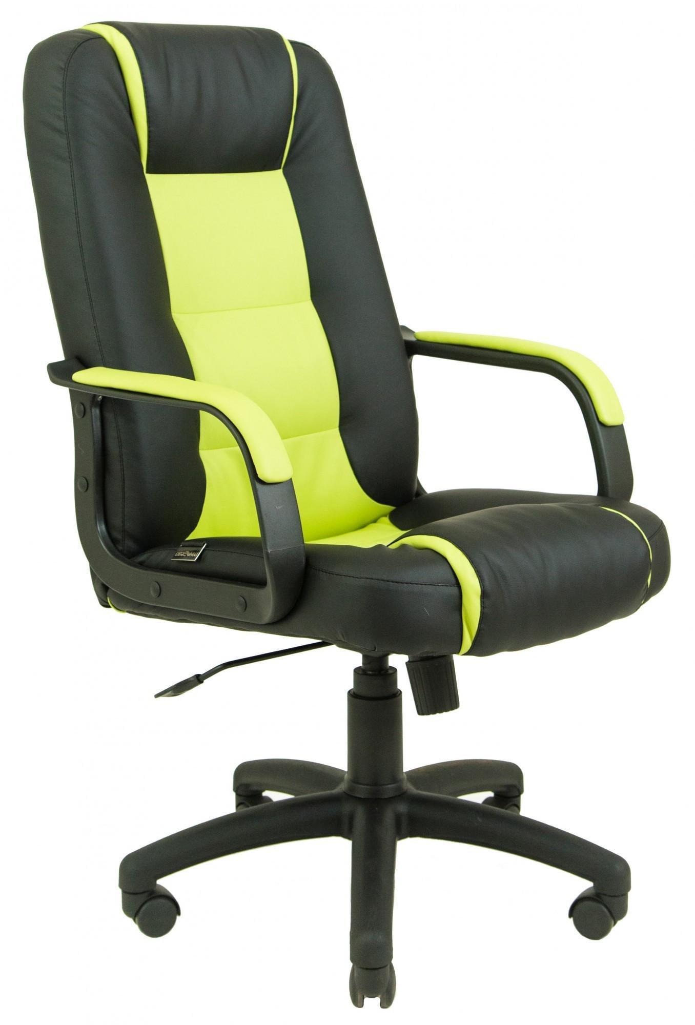 Кресло офисное компьютерное Chelsea Zeus Deluxe Light Green-Black ПлаStick Рич М1 Tilt Черно-салатовый