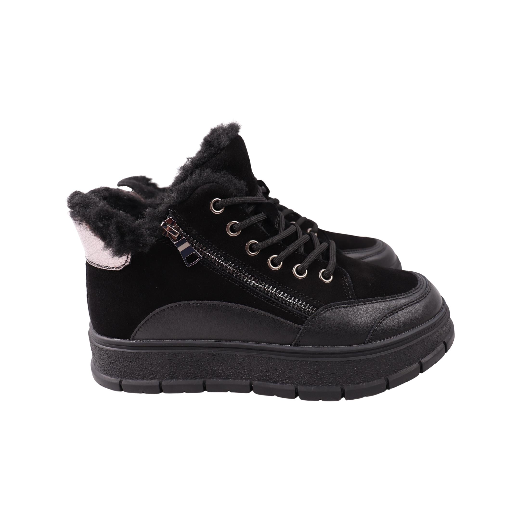 Ботинки женские Berisstini натуральная замша р. 39 Черный (207-24ZHS