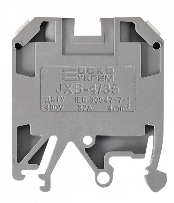 Клемма винтовая наборная АСКО-Укрем JXB 4/35 32А 4 мм2 х 40х6х46 мм Серый (A0130010002) Клемма винтовая наборная АСКО-Укрем JXB 4/35 32А 4 мм2 х 40х6х46 мм Серый (A0130010002)