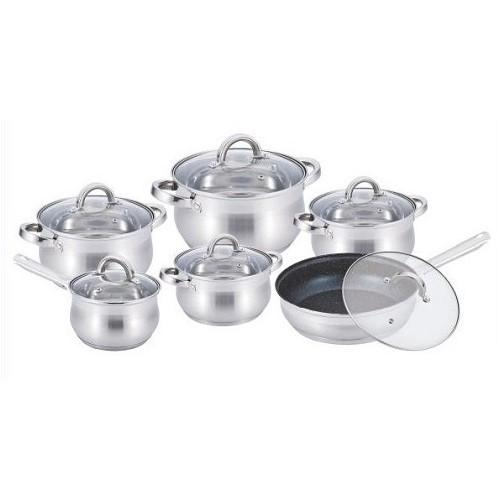 Набор посуды Benson BN-212 из нержавеющей стали 12 пр. (BN-212)