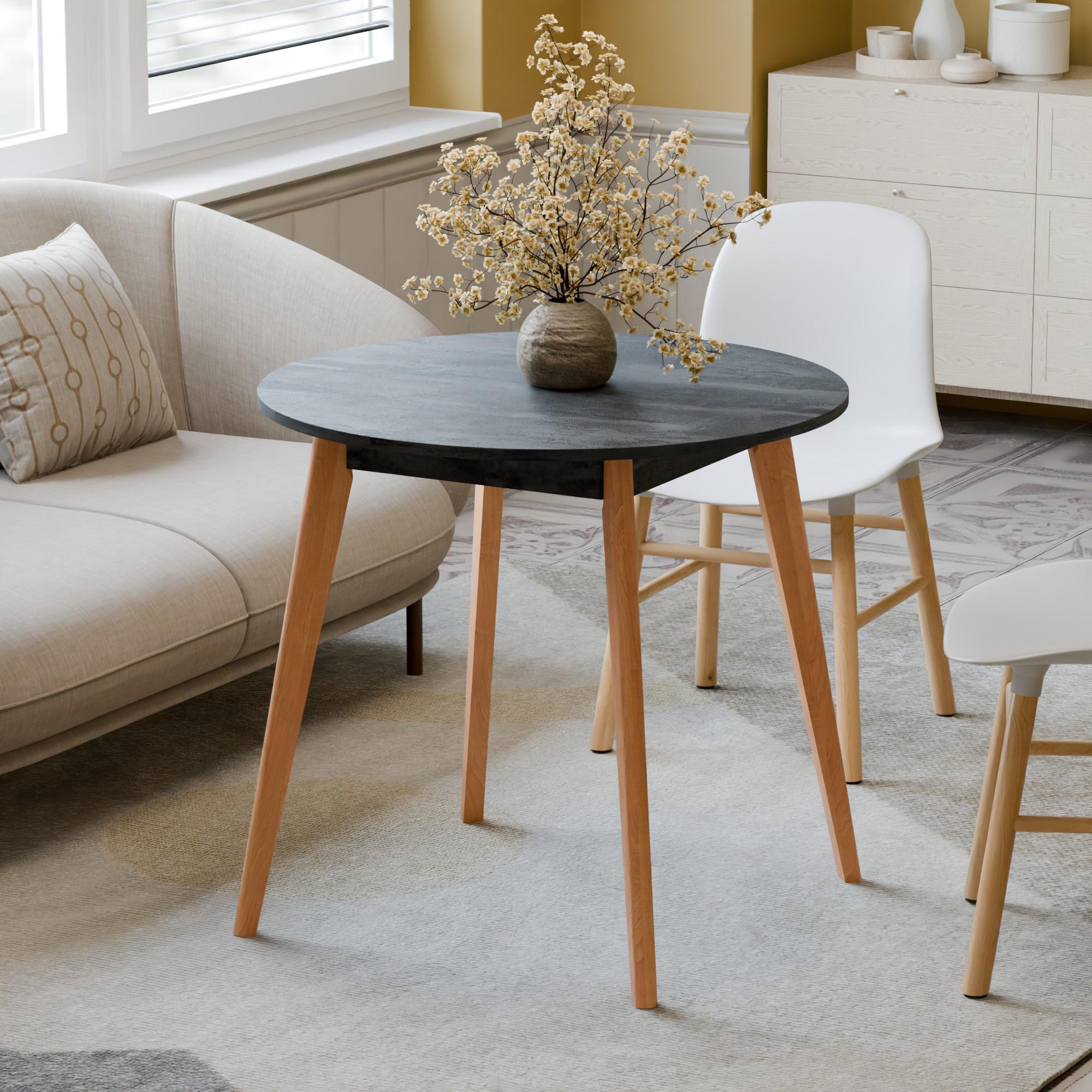 Обеденный стол Неман БОН 880х880x18 мм Угольный камень/Лак (5588121) - фото 2 Обеденный стол Неман БОН 880х880x18 мм Угольный камень/Лак (5588121) - фото 2