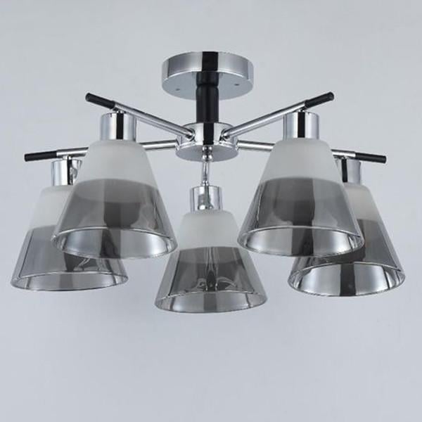 Люстра потолочная на 5 плафонов Svet 9112/5 CR Черно-серебристый