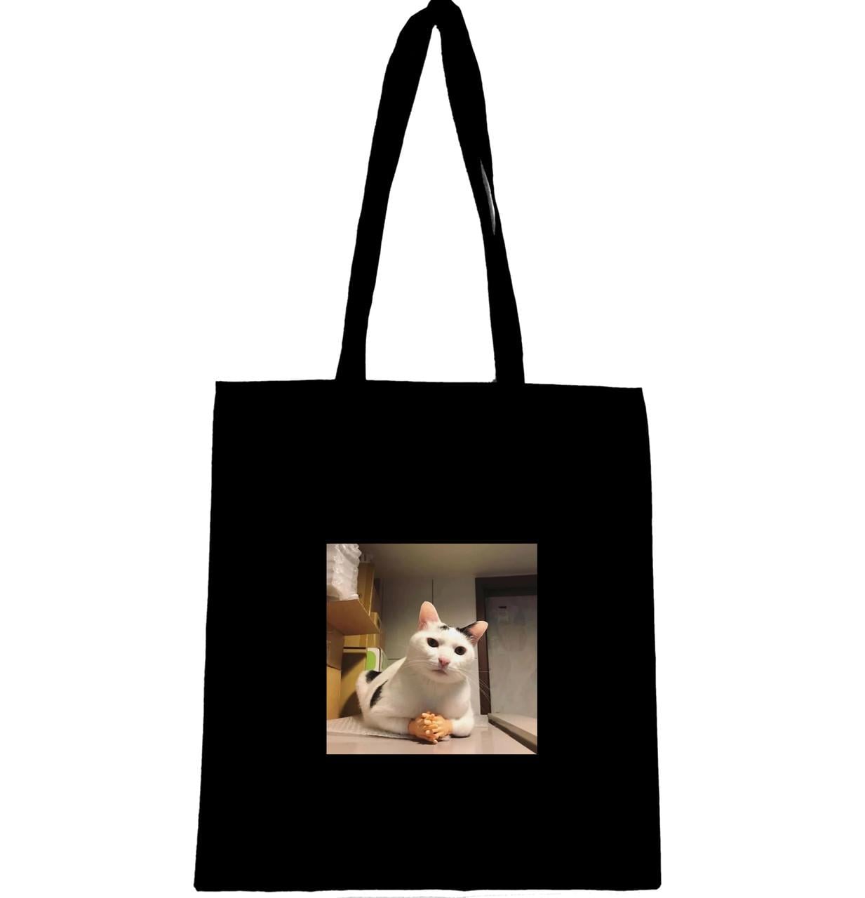 Эко-сумка с принтом Мем с котом (671)