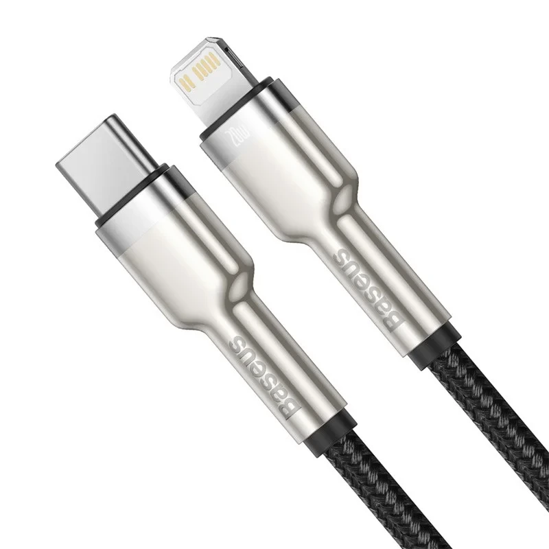 USB кабель BASEUS Type С на Lightning Cafule Series Metal Data Cable 025M 20W PD Black