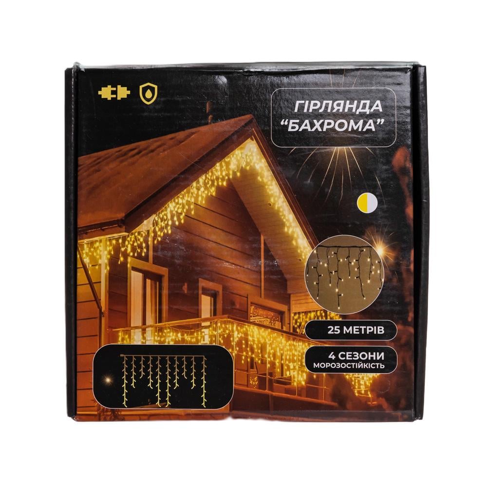 Гирлянда БаХрома уличная 405 LED 25 м 220 В Черный/Желтый (3900)