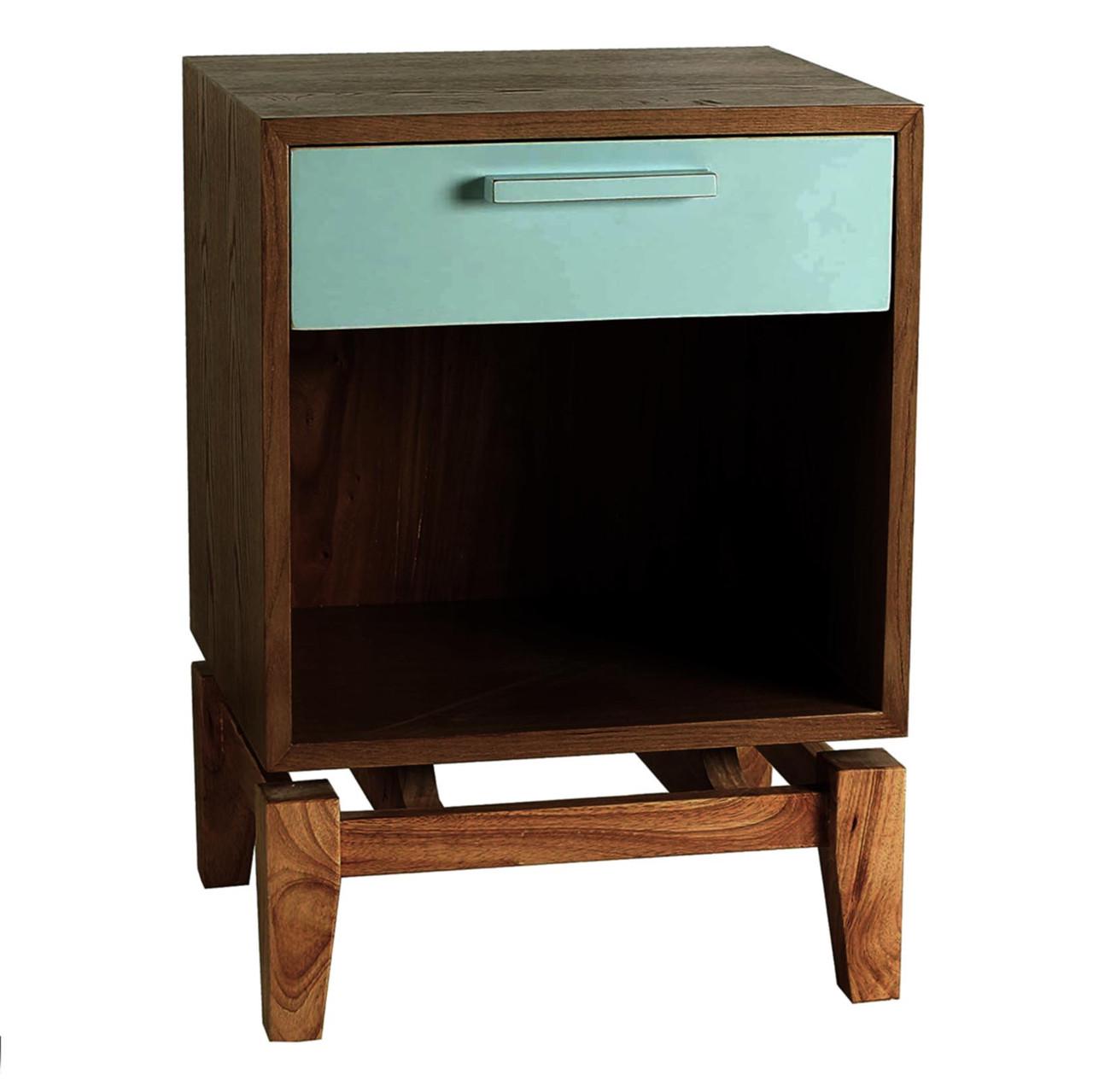 Тумба прикроватная из дерева Ондили Мускат/Зефир (ПТМ-00260720)