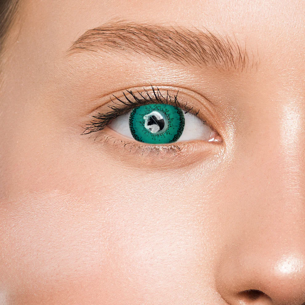 Контактные линзы зеленые Elite Lens Бирюза +0,00 14,5 мм 2 шт. Зеленый (25906431)