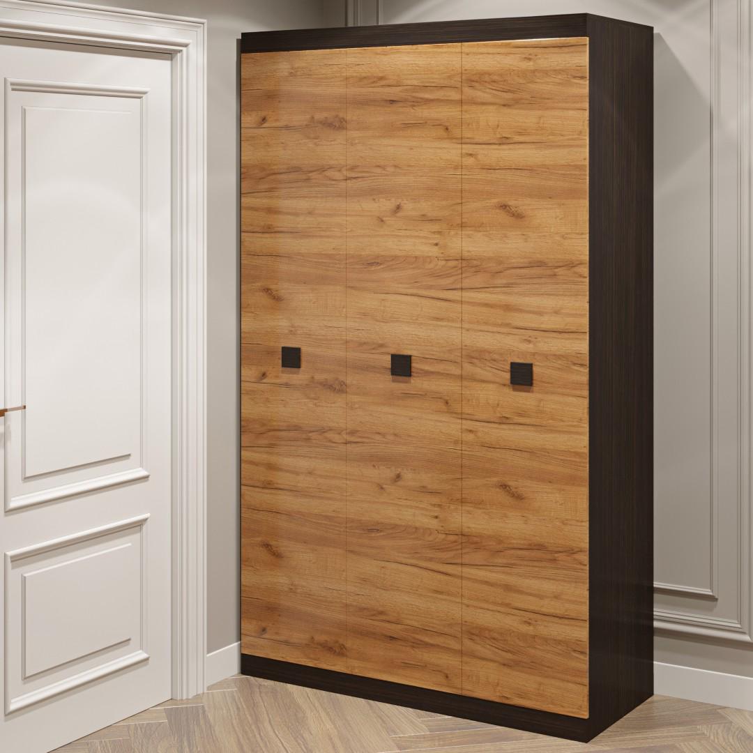 Шкаф Everest Соната 1200х496х2050 мм Венге темный/Дуб крафт золотой (11306) - фото 2