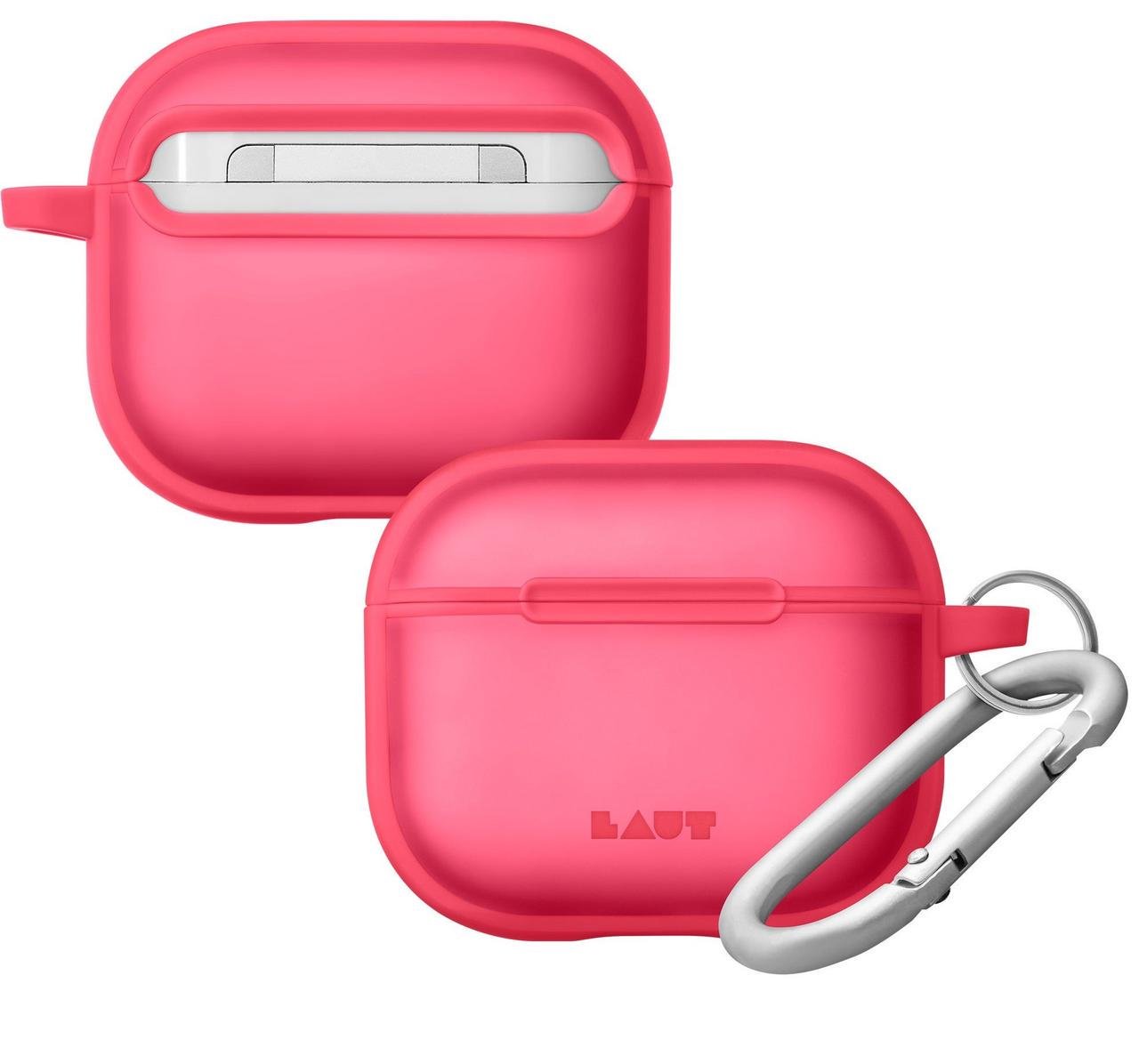 Чехол для наушников с карабином Laut HUEX Case for AirPods 3, Bubble Gum (L_AP4_HX_P)