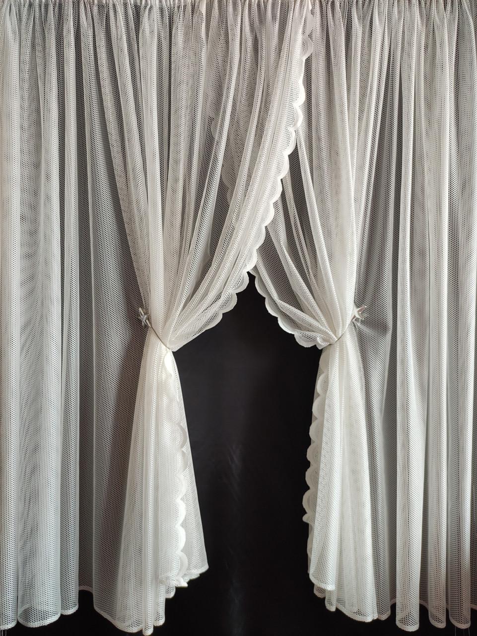 Тюль сетка Дуэт сетка Грек 570х180 см Молочный (д-10) - фото 2 Тюль сетка Дуэт сетка Грек 570х180 см Молочный (д-10) - фото 2