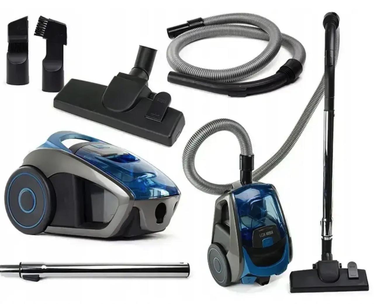 Пылесос Rainberg для сухой чистки с турбощеткой 2,5 л /3700 Вт Голубо-черный (RB-652TB) - фото 2 Пылесос Rainberg для сухой чистки с турбощеткой 2,5 л /3700 Вт Голубо-черный (RB-652TB) - фото 2