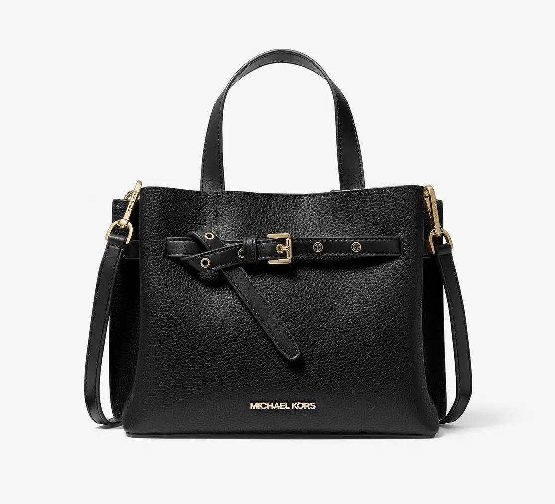 Pebbled shop leather satchel