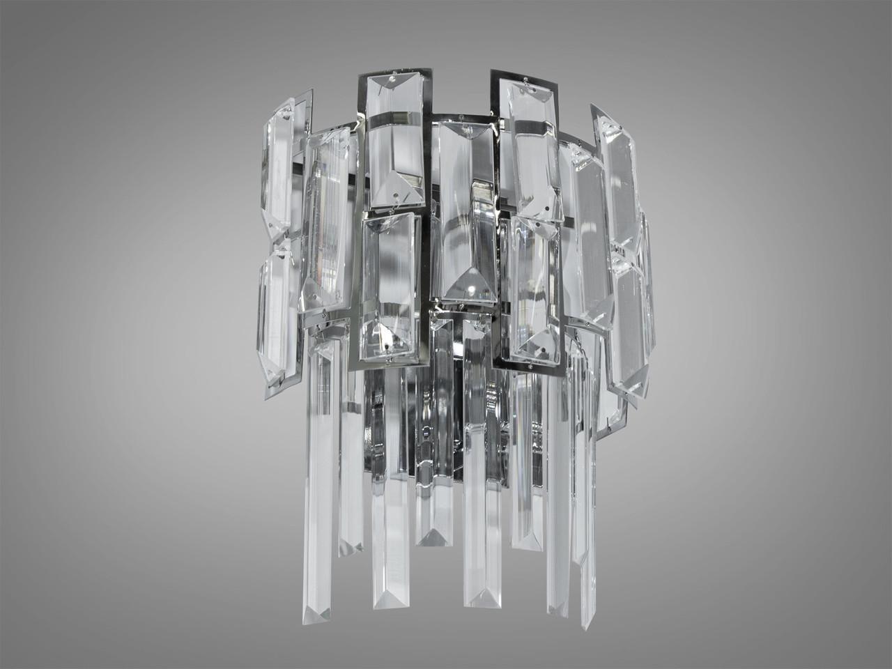 Бра классическое EcoLed из хрусталя 830/2CH Серебрянный