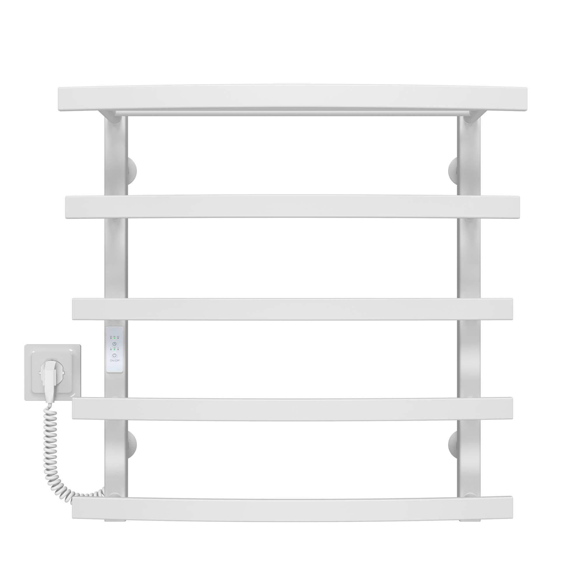 Полотенцесушитель электрический Deffi Lotos П5 WD04 нержавеющая сталь 400х600 мм Белый (A.LO.60.40.5.EWL4)