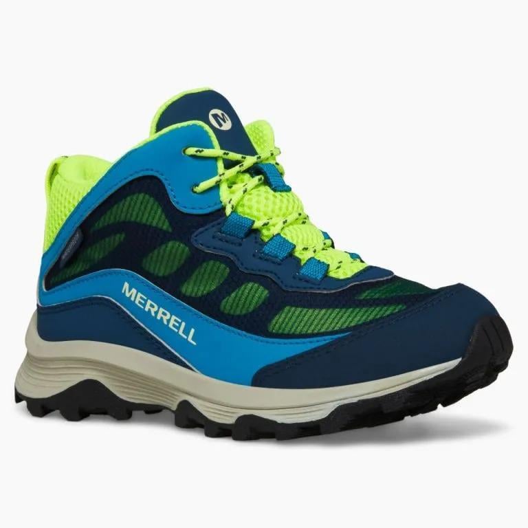 Черевики дитячі зимові Merrell Moab Speed Mid Waterproof р. 38 26,3 см Navy/Hi Viz (14193974) - фото 2