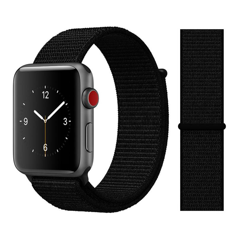 Ремінець нейлоновий Sport Loop Band для Apple Watch 42/44/45 мм Series SE/7/6/5/4/3/2/1 №22 Reflector Black - фото 2