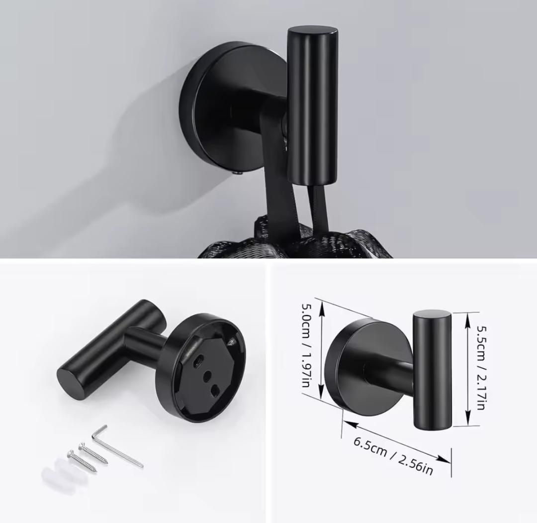 Аксессуары для ванной комнаты 7в1 Черный матовый - фото 5 Аксессуары для ванной комнаты 7в1 Черный матовый - фото 5