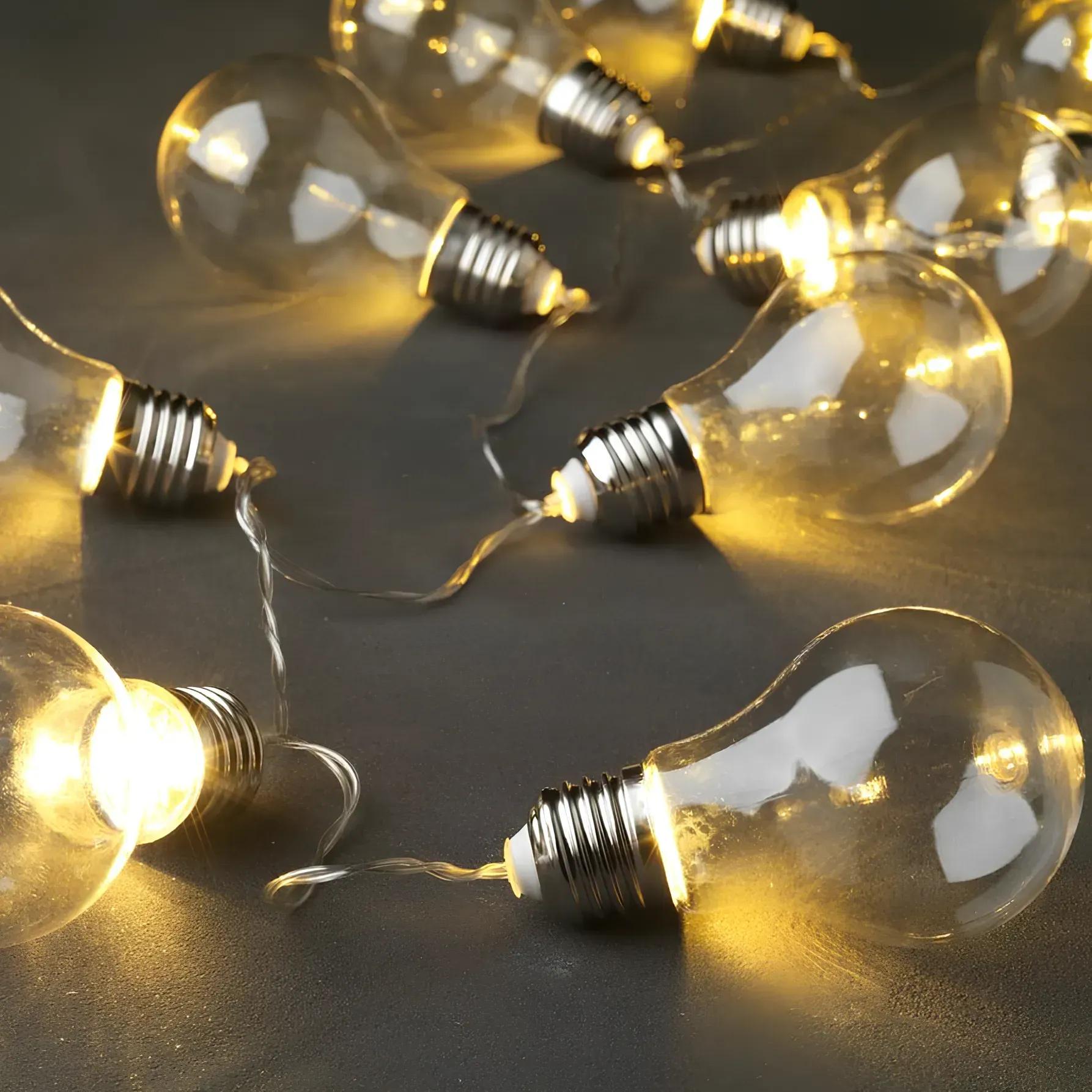 Уличная LED-гирлянда Sirius на солнечной батарее 3,8 м 3000К IP44 (SLS10CB) - фото 5