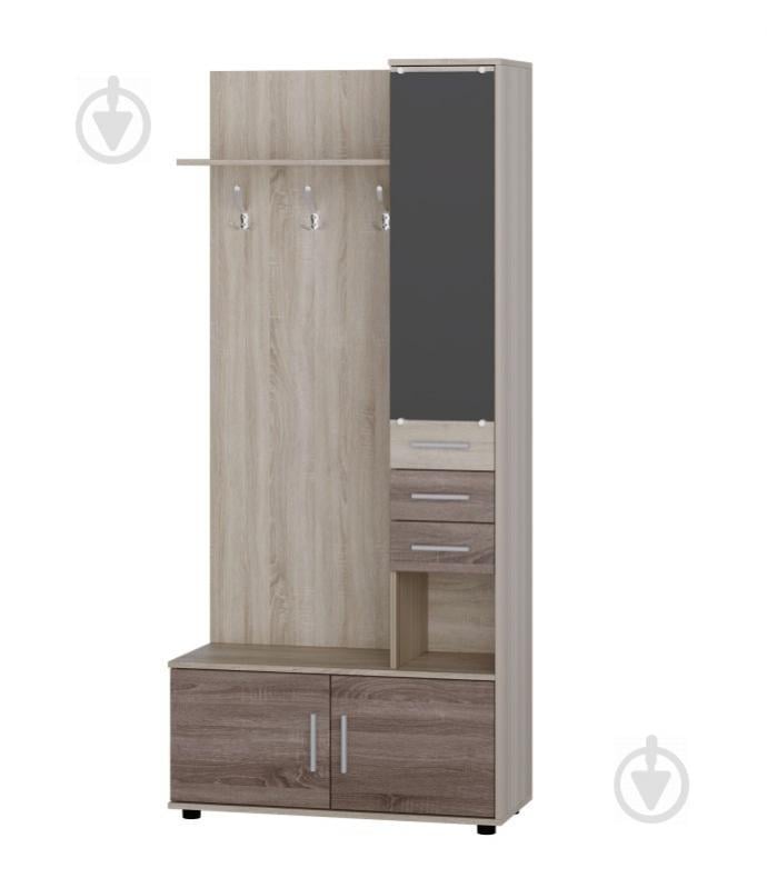 Прихожая с крючками Эверест Ривьера сонома + трюфель  (EVR-2192)