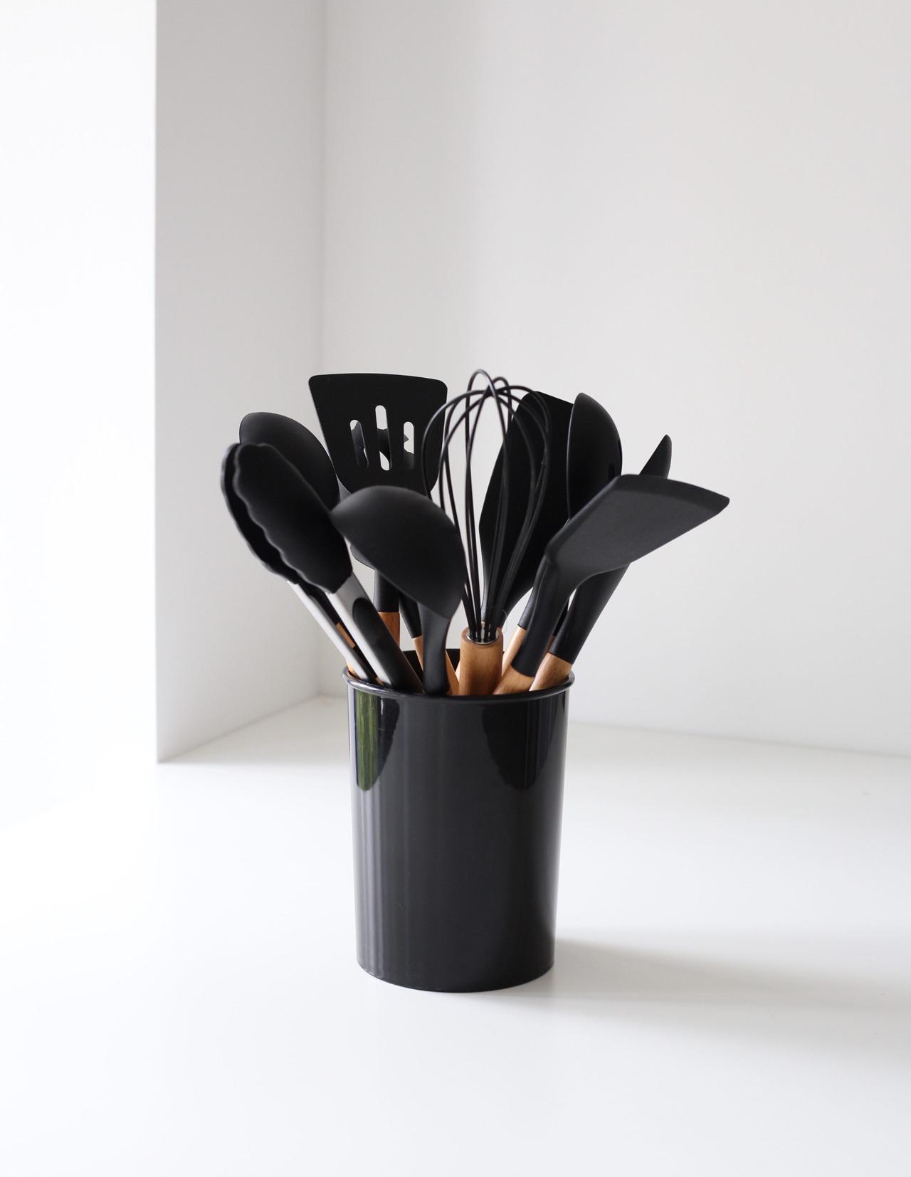 Набор кухонной утвари InspoLine 12 пр. Черный (00000010031) - фото 3 Набор кухонной утвари InspoLine 12 пр. Черный (00000010031) - фото 3